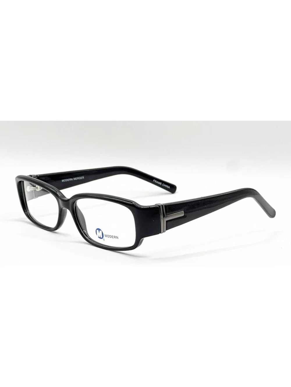 Modern Merger Black Gunmetal Full Rim Authentic Eyeglass Frames 56-15-135